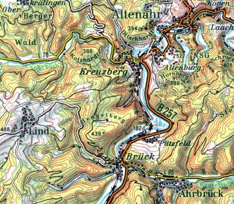 Topografische Karte 1:100 000, Bild: LVA NRW