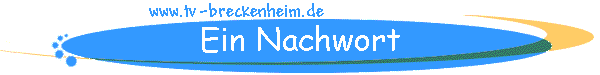 Ein Nachwort